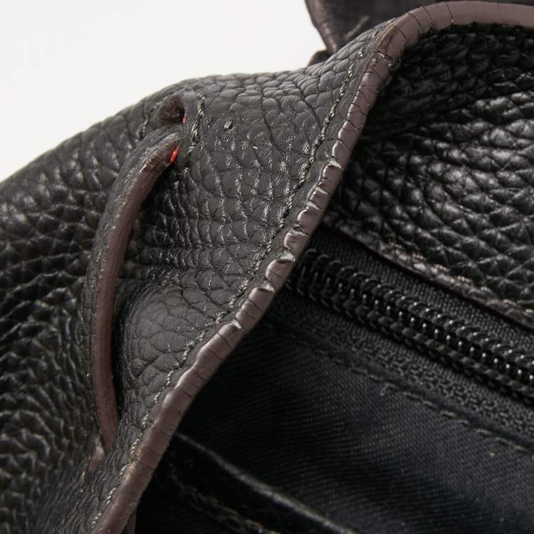 Pre Owned Coach Black Leather Manhattan Backpack 