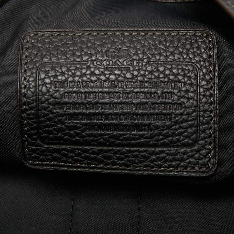 Pre Owned Coach Black Leather Manhattan Backpack 