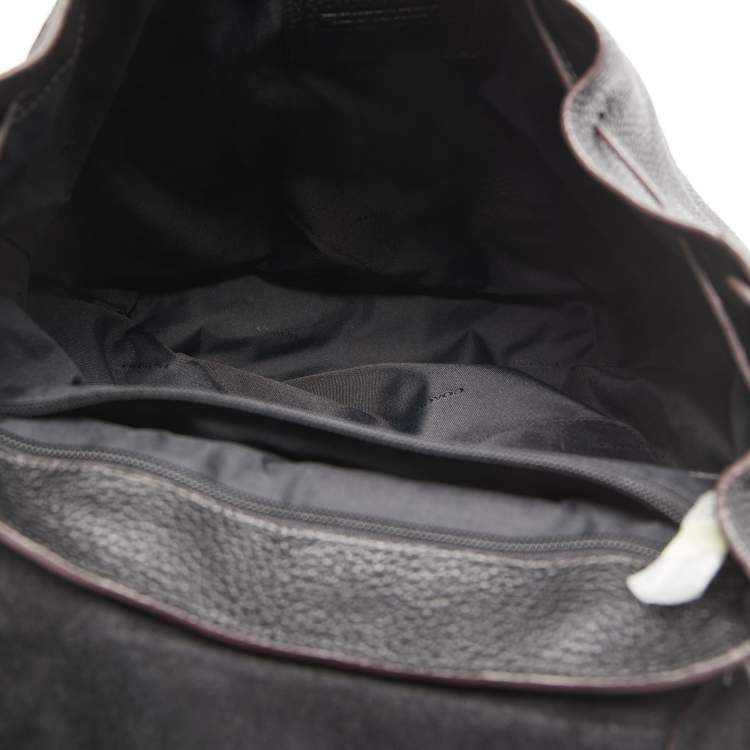 Pre Owned Coach Black Leather Manhattan Backpack 