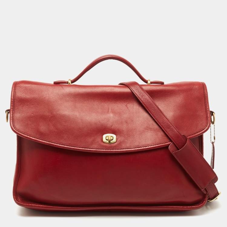Coach Red Leather Lexington Briefcase Bag Coach | TLC