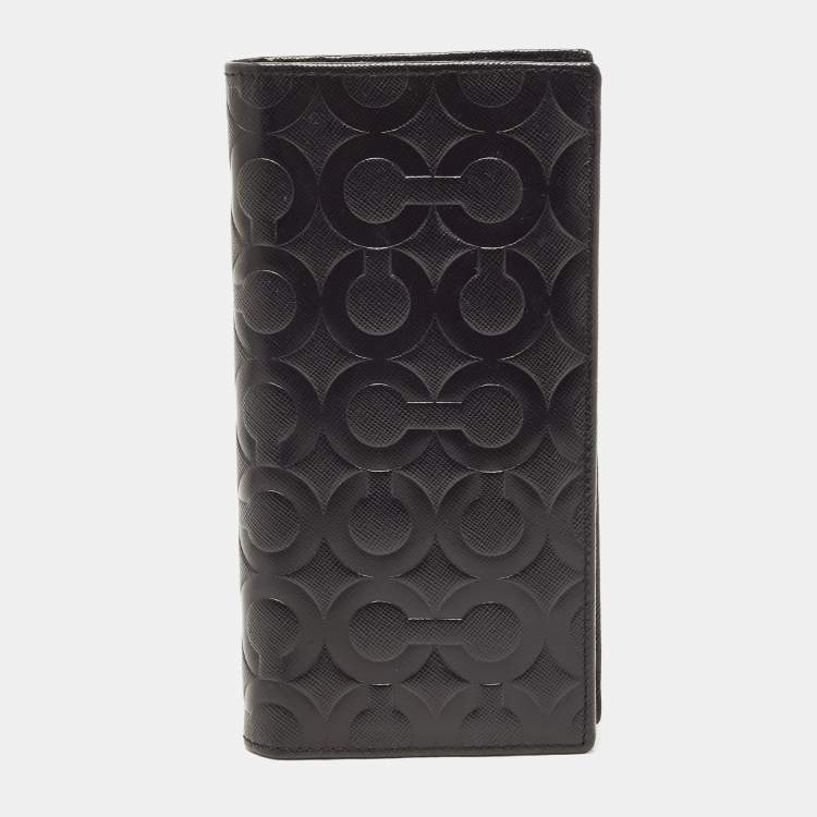 CELINE, Logo-Print Leather Billfold Wallet, Men, Black