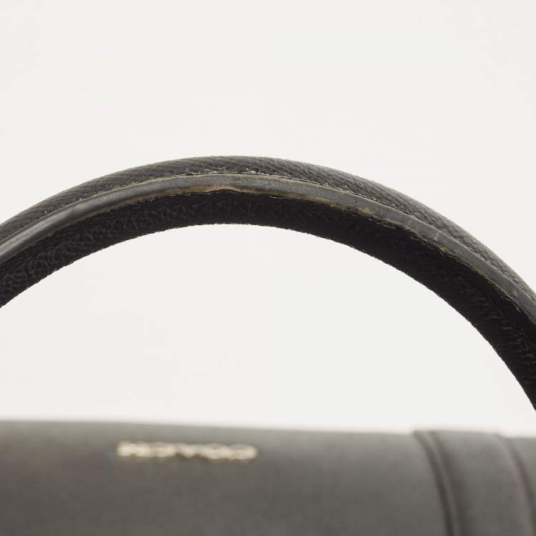Pre Owned Coach Black Leather Perry Slim Laptop Bag