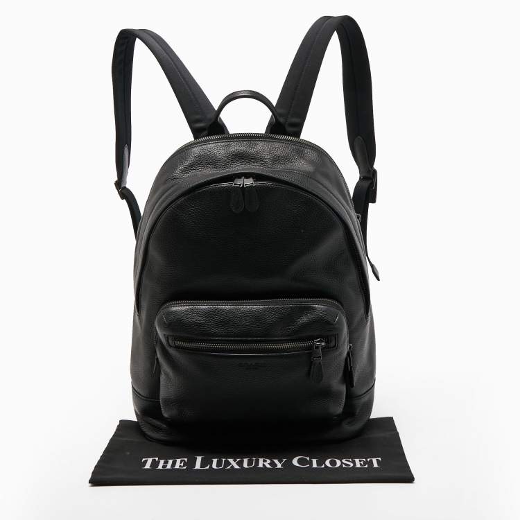 Pre Owned Coach Black Leather Charter Backpack