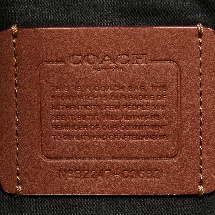 Pre Owned Coach Black Signature Coated Canvas and Leather Gotham Laptop Bag