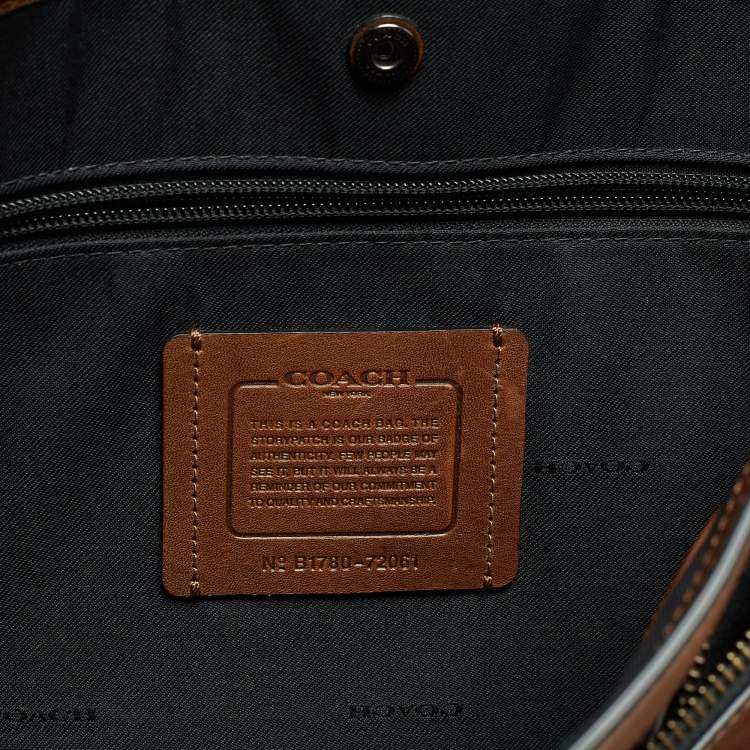 Pre Owned Coach Tan Leather Metropolitan Courier Messenger Bag