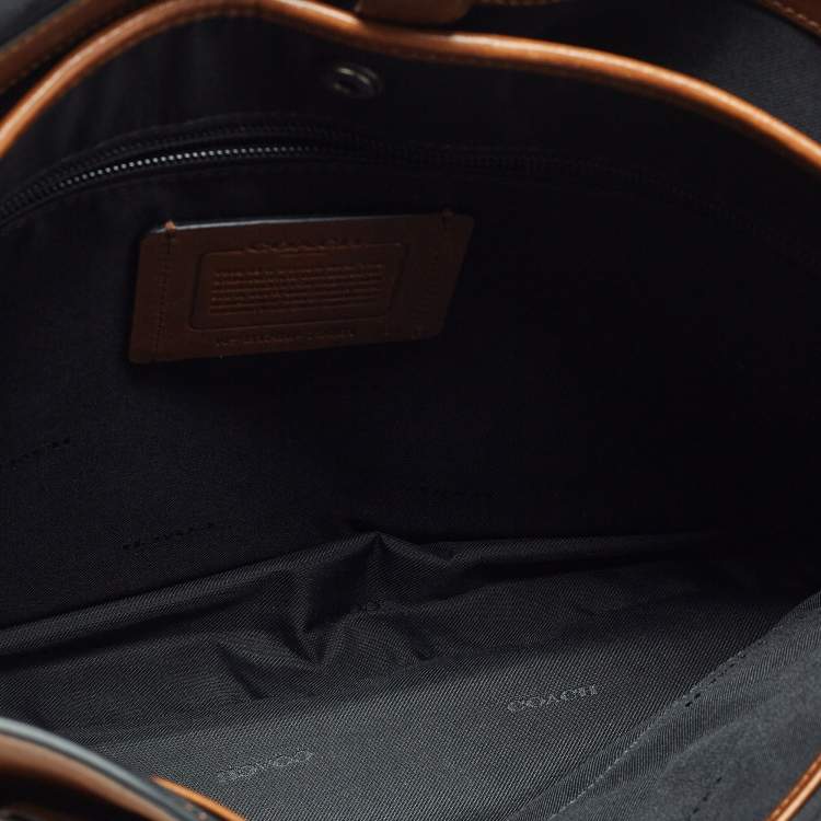 Pre Owned Coach Tan Leather Metropolitan Courier Messenger Bag