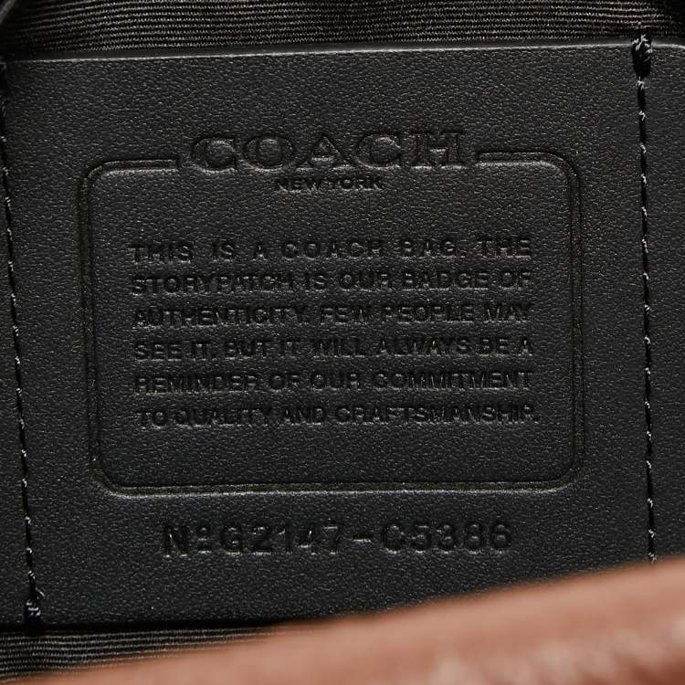 Pre Owned Coach Beige/Black Canvas and Leather Thompson Belt Bag
