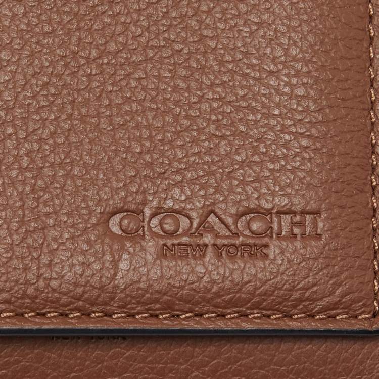 Pre Owned Coach Brown Leather Bifold Wallet