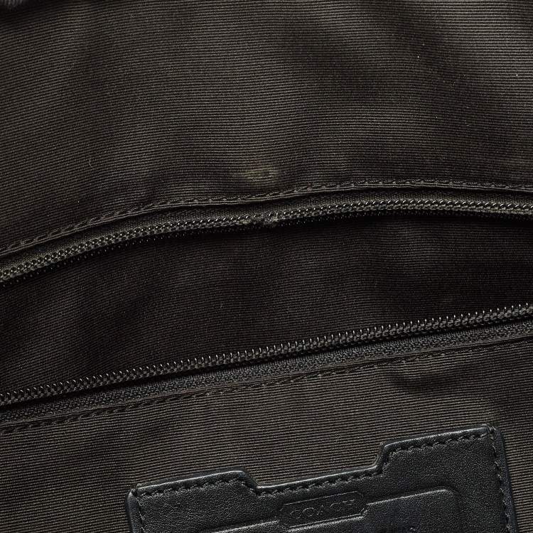 Pre Owned Coach Black Leather Metropolitan Briefcase/Laptop Bag