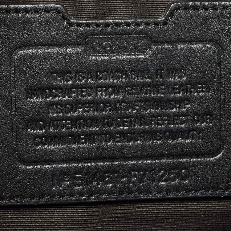 Pre Owned Coach Black Leather Metropolitan Briefcase/Laptop Bag