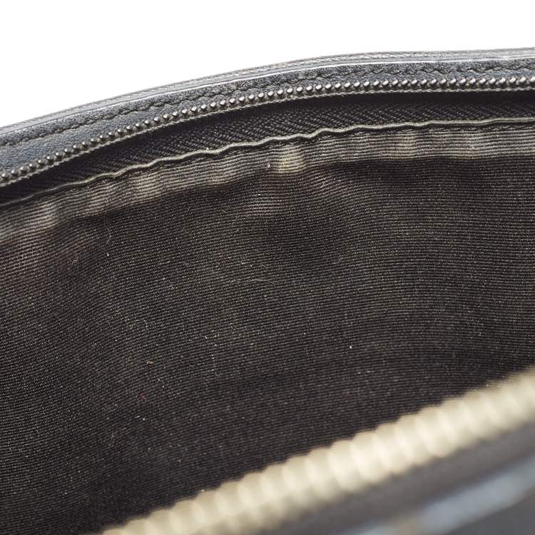 Pre Owned Coach Black Leather Metropolitan Briefcase/Laptop Bag