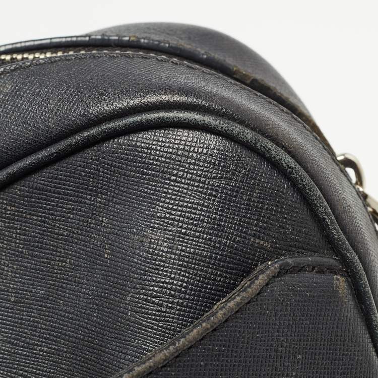Pre Owned Coach Black Leather Metropolitan Briefcase/Laptop Bag