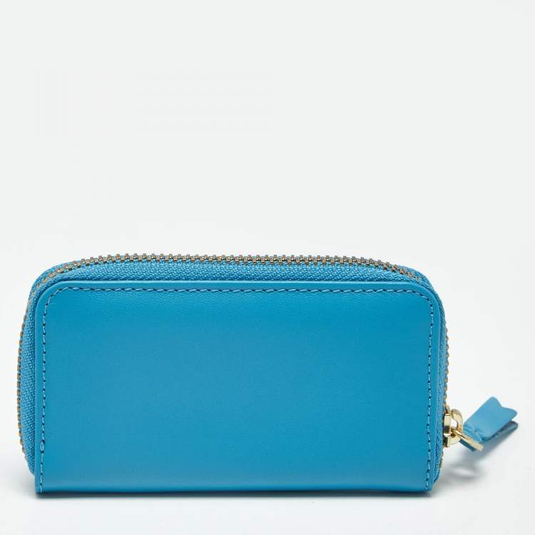 Pre Owned Comme des Garcons Blue Leather Coin Purse