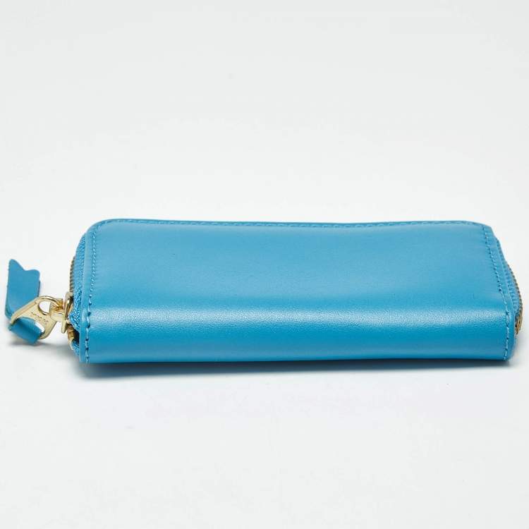 Pre Owned Comme des Garcons Blue Leather Coin Purse