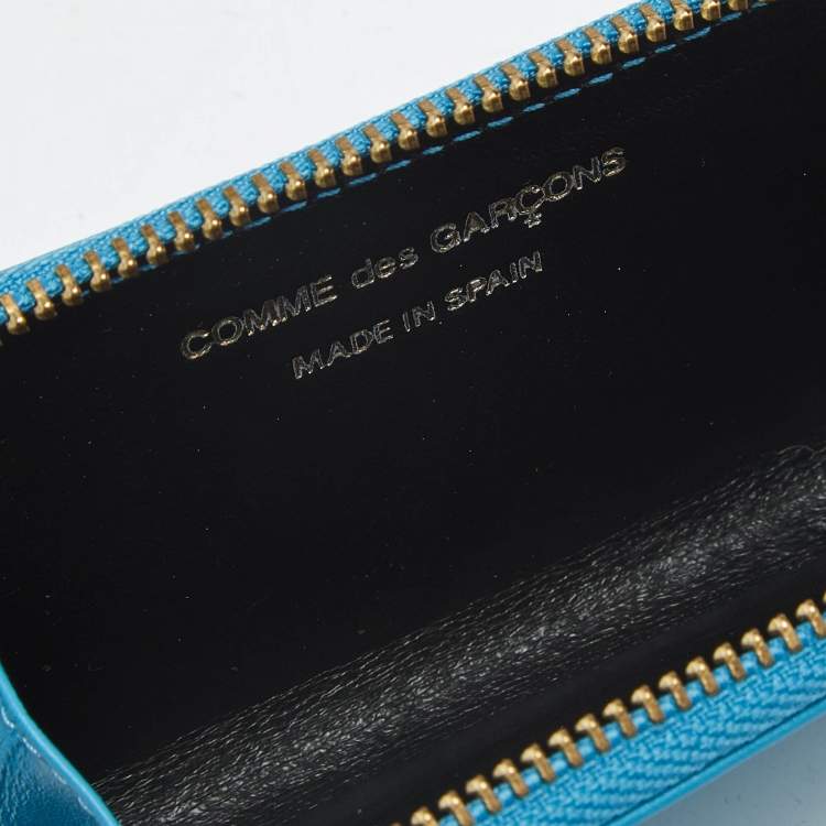 Pre Owned Comme des Garcons Blue Leather Coin Purse