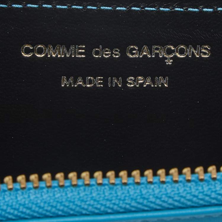 Pre Owned Comme des Garcons Blue Leather Coin Purse