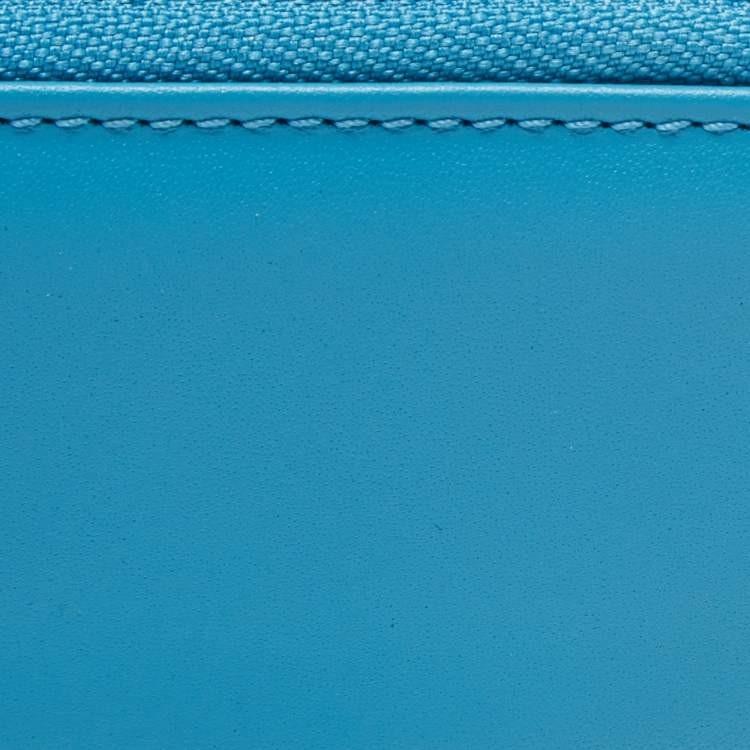 Pre Owned Comme des Garcons Blue Leather Coin Purse