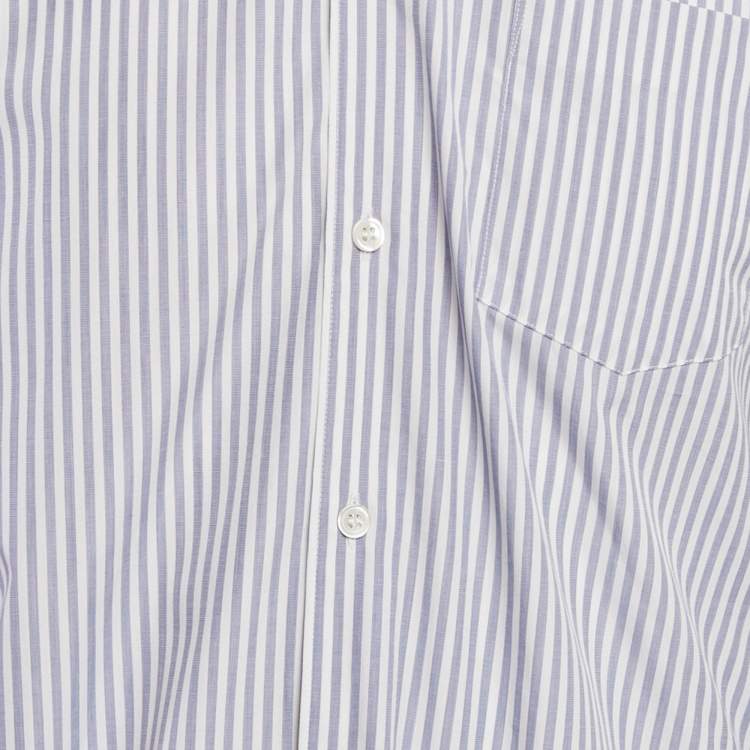 Pre Owned Comme des Garcons Blue/White Cotton Detachable Sleeve Shirt XS