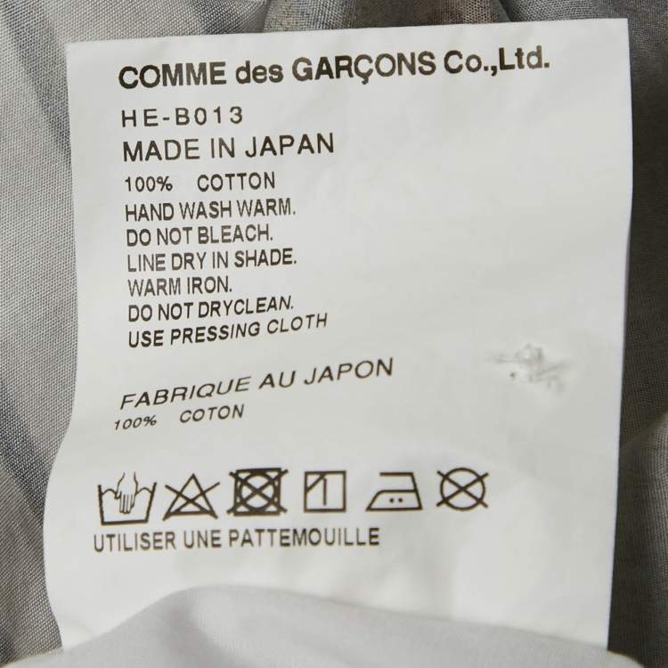 Pre Owned Comme des Garcons Multicolor Printed Cotton Button Front Shirt M
