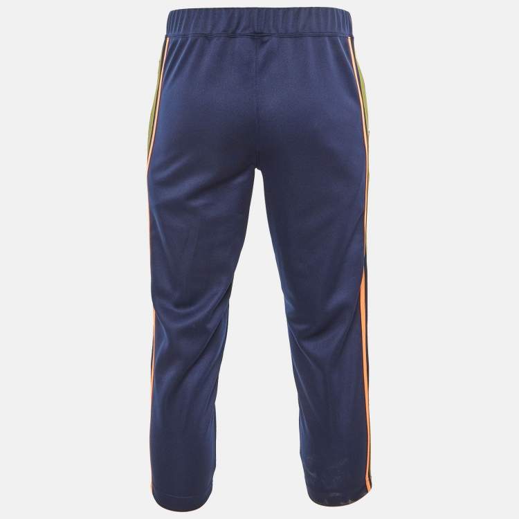 Pre Owned Comme des Garçons Shirt Blue Jersey Striped Track Pants S