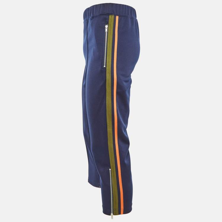 Pre Owned Comme des Garçons Shirt Blue Jersey Striped Track Pants S