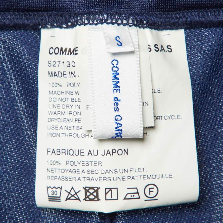 Pre Owned Comme des Garçons Shirt Blue Jersey Striped Track Pants S