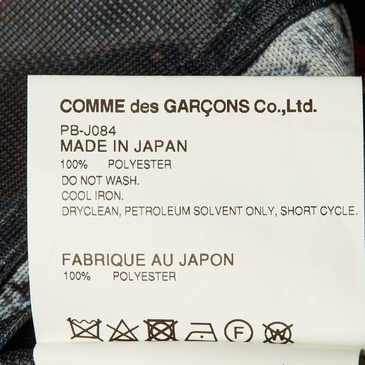 Pre Owned Comme des Garcons Homme Plus Multicolor Striped Mesh Long Jaacket M