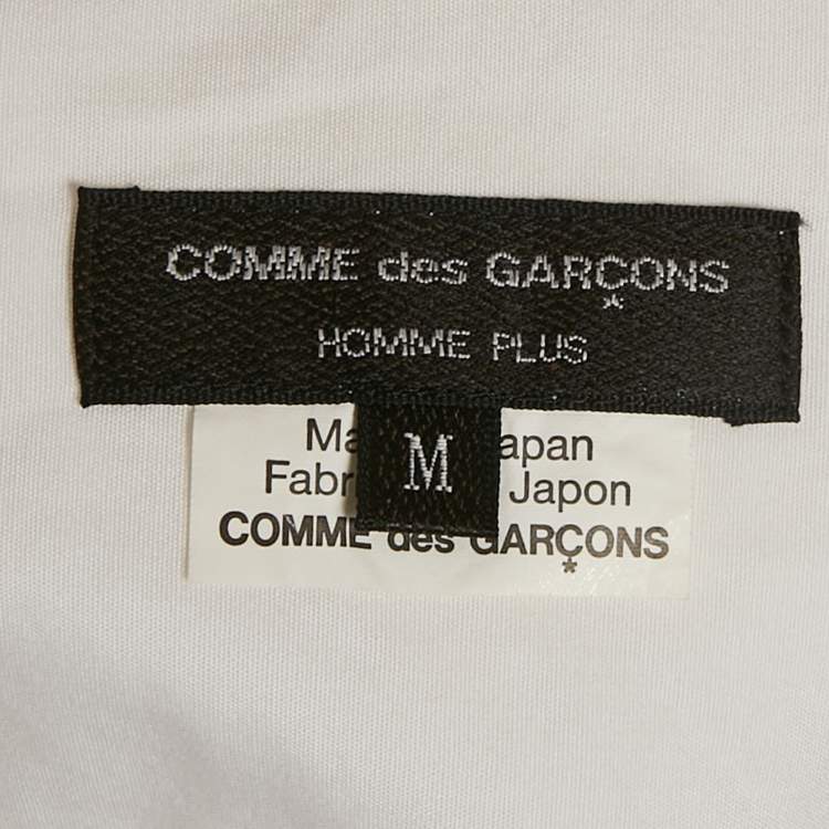 Pre Owned Comme des Garcons White Cotton Frilled Shirt M
