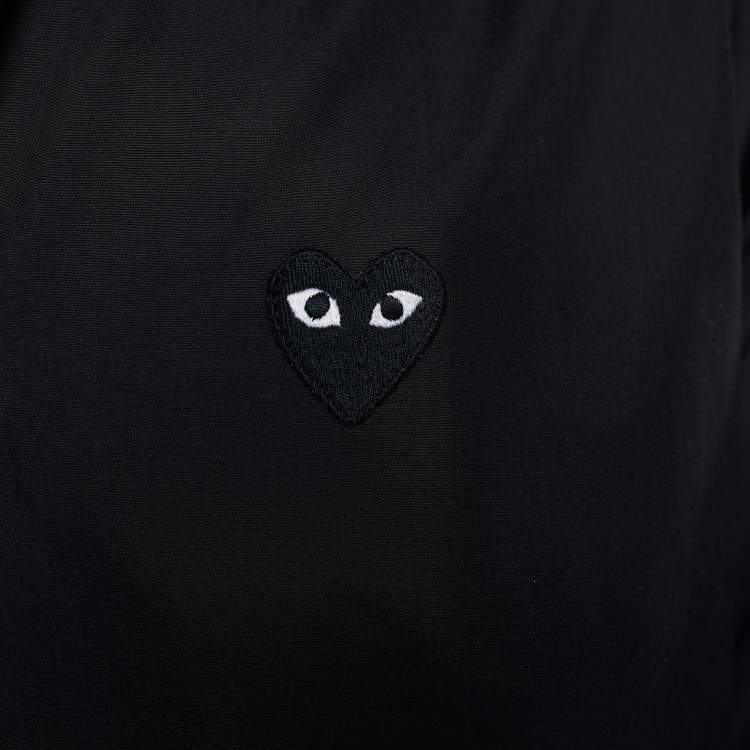 Pre Owned Comme des Garçons Play Black Heart Applique Shirt L