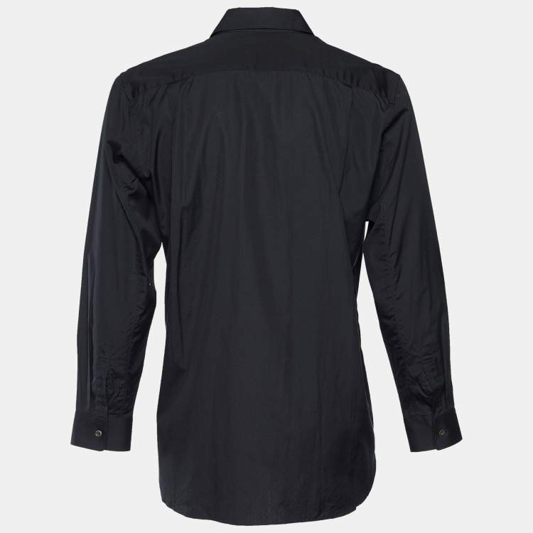 Pre Owned Comme des Garçons Play Black Heart Applique Shirt L