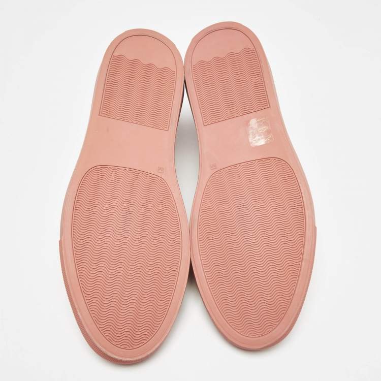 Pre Owned Common Projects Pink Leather Achilles Low Top Sneakers Size 41