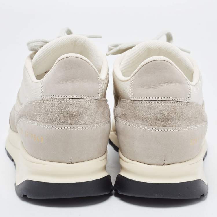 Pre Owned Common Projects Grey Suede and Mesh Sneakers Size 42