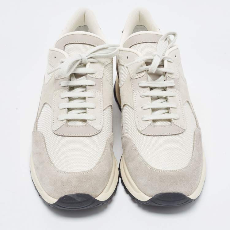Pre Owned Common Projects Grey Suede and Mesh Sneakers Size 42