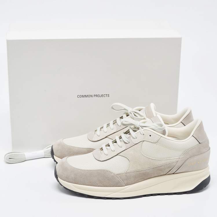 Pre Owned Common Projects Grey Suede and Mesh Sneakers Size 42