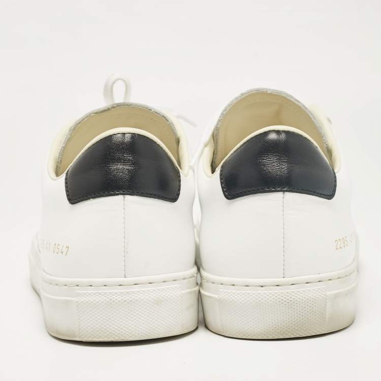 Pre Owned Common Projects White Leather Achilles Lace Up Sneakers Size 41