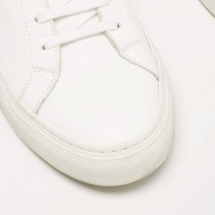 Pre Owned Common Projects White Leather Achilles Lace Up Sneakers Size 41