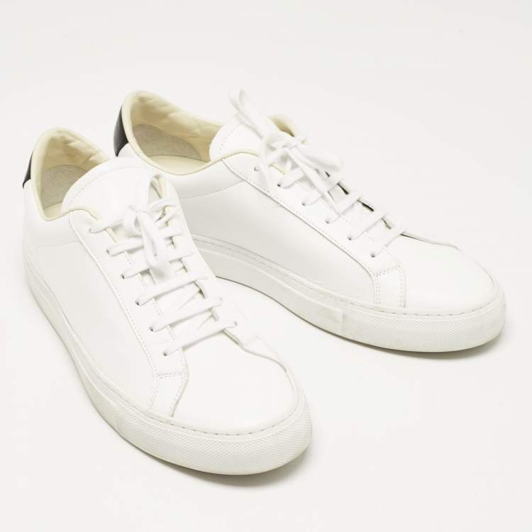 Pre Owned Common Projects White Leather Achilles Lace Up Sneakers Size 41