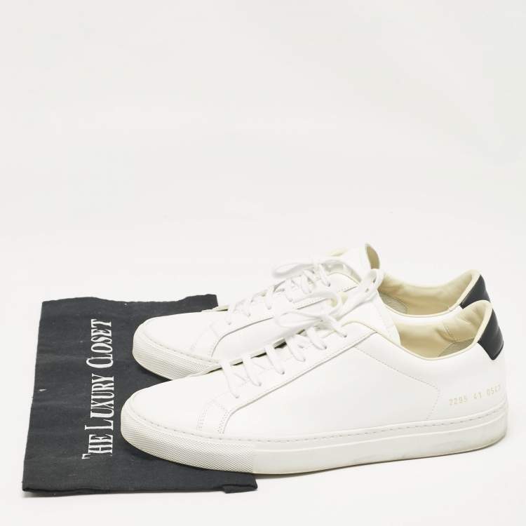 Pre Owned Common Projects White Leather Achilles Lace Up Sneakers Size 41