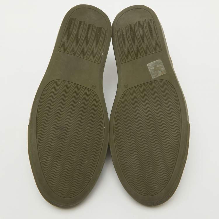 Pre Owned Common Projects Olive Green Suede Achilles Low Top Sneakers Size 41