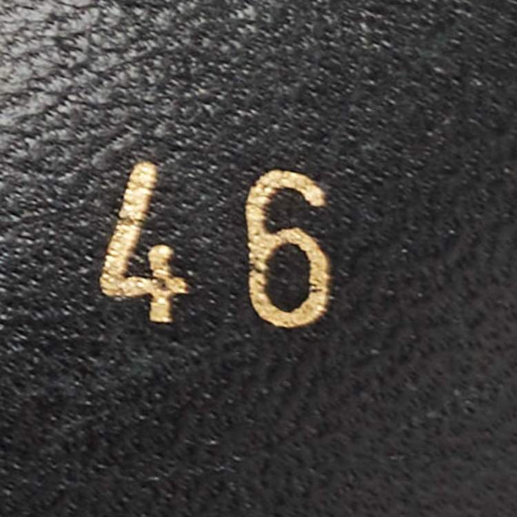 Pre Owned Common Projects Black Leather Achilles Lace Up Sneakers Size 46