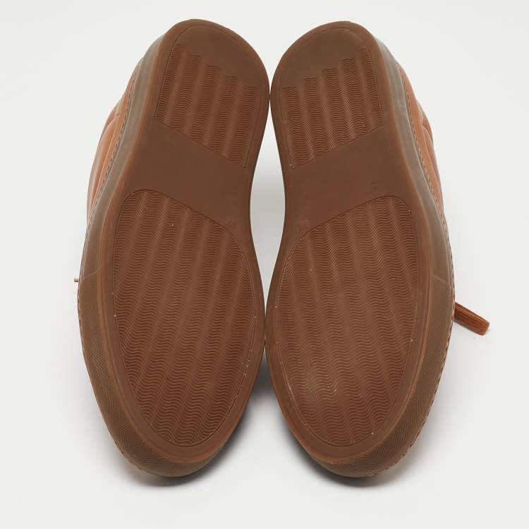Pre Owned Common Projects Brown Leather Achilles Lace Up Sneaker Size 46