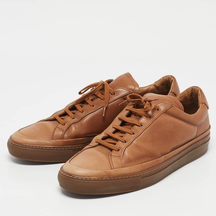 Pre Owned Common Projects Brown Leather Achilles Lace Up Sneaker Size 46