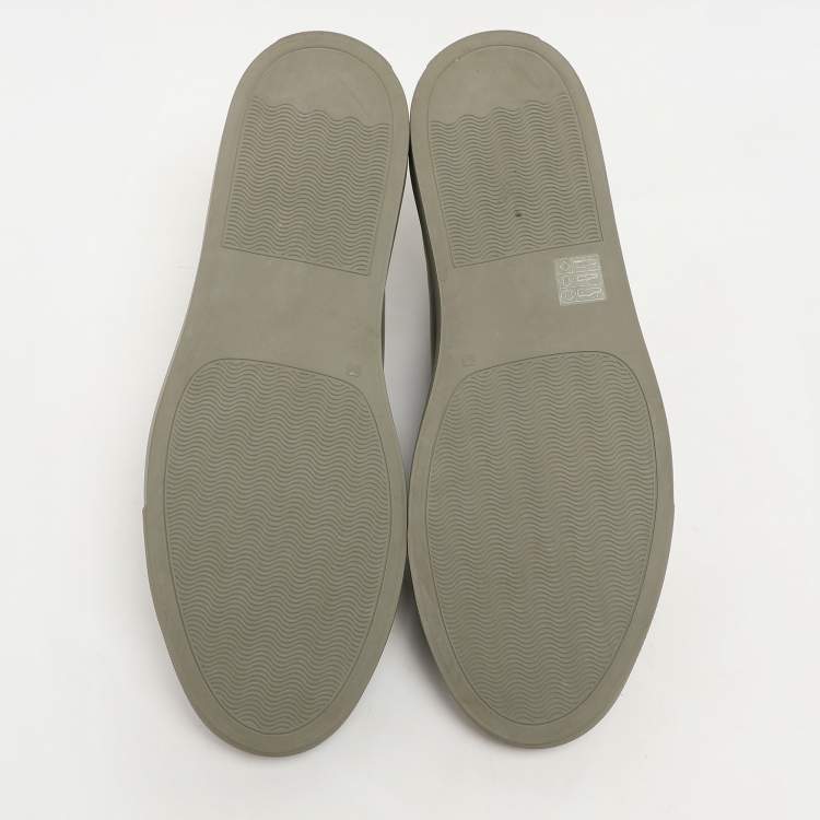 Pre Owned Common Projects Green Leather Achilles Lace Up Sneaker Size 43