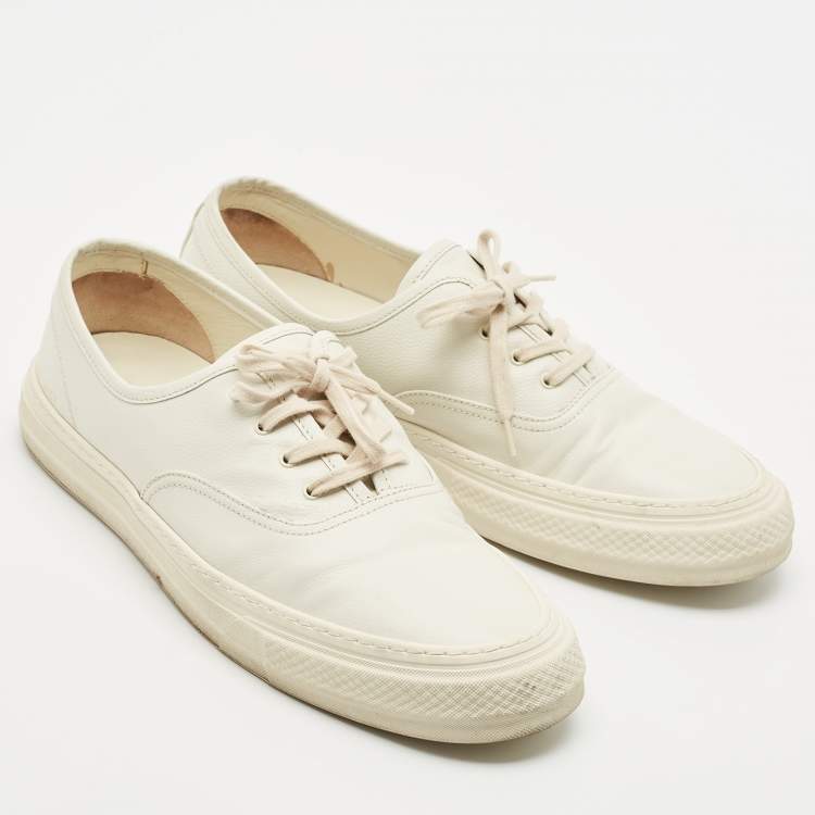 Pre Owned Common Projects White Leather Lace Up Sneakers Size 44
