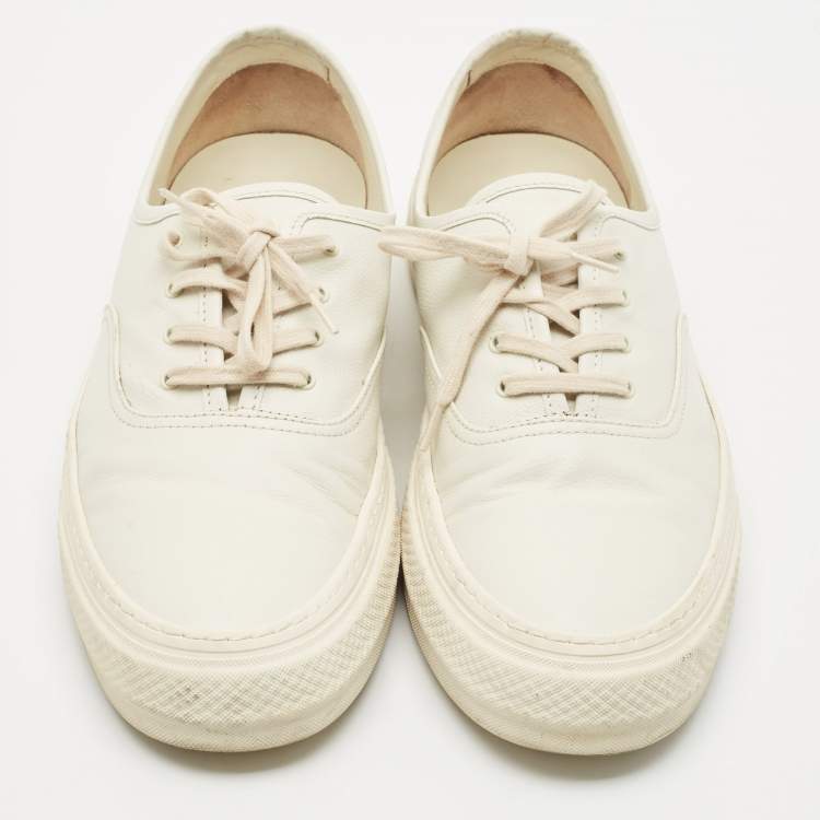 Pre Owned Common Projects White Leather Lace Up Sneakers Size 44