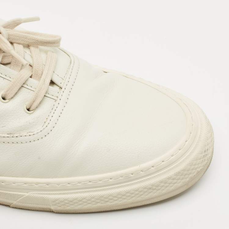 Pre Owned Common Projects White Leather Lace Up Sneakers Size 44