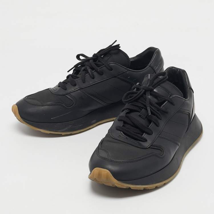 Pre Owned Common Projects Black Leather and Rubber Track 76 Sneakers Size 43