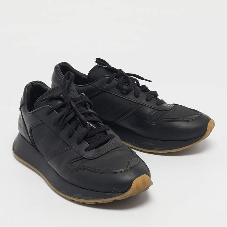 Pre Owned Common Projects Black Leather and Rubber Track 76 Sneakers Size 43