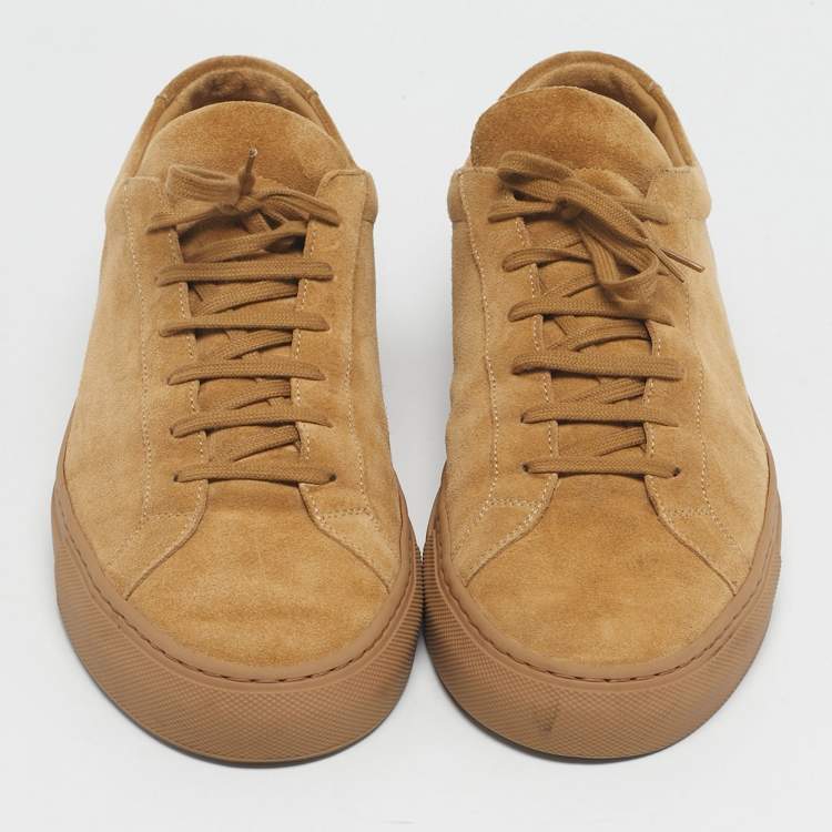 مملوكة مسبقًا Common Projects Brown Suede Achilles Low Top Sneakers Size 44