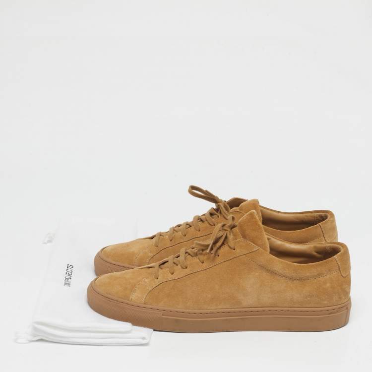 مملوكة مسبقًا Common Projects Brown Suede Achilles Low Top Sneakers Size 44